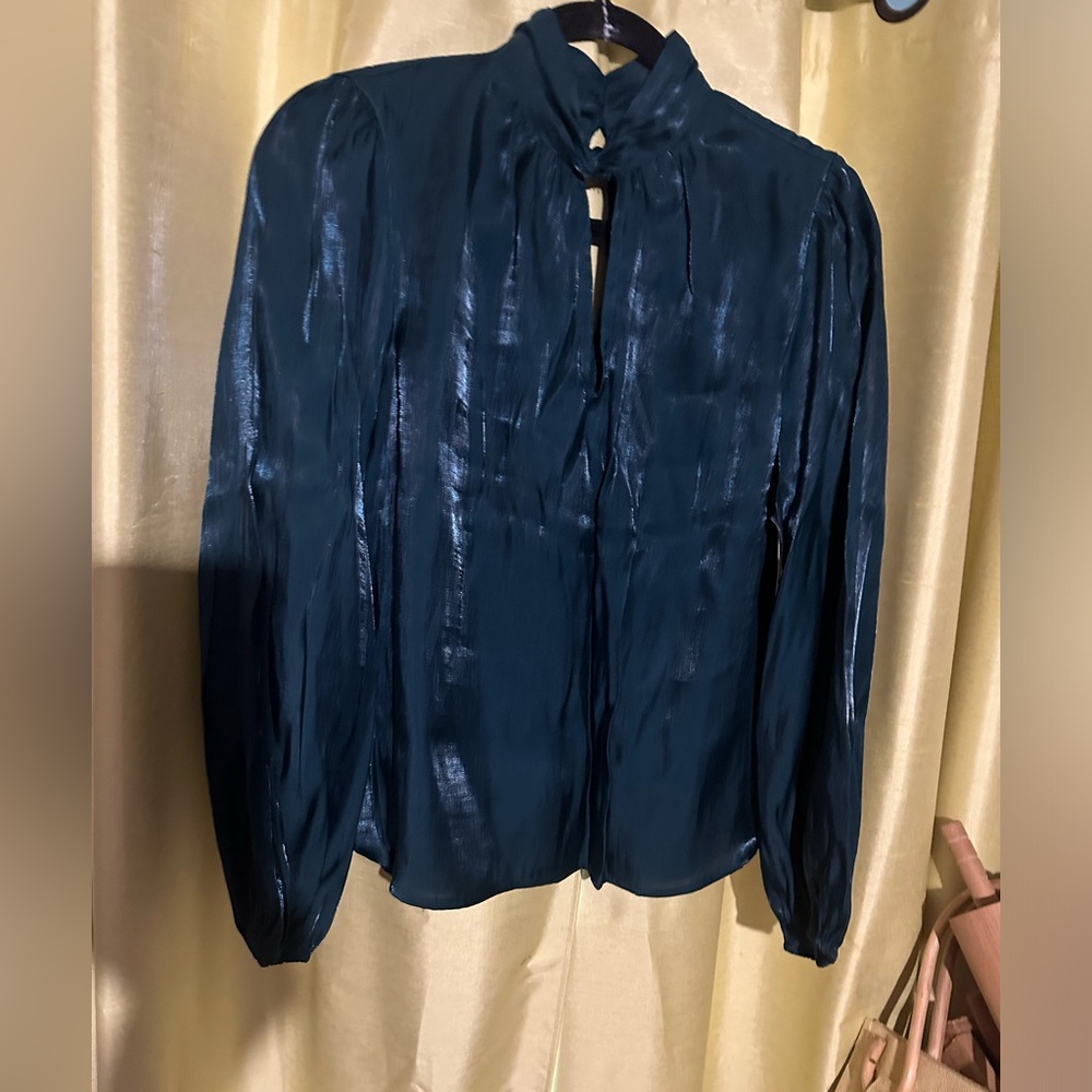Nine West blouse women’s size small teal new with tags